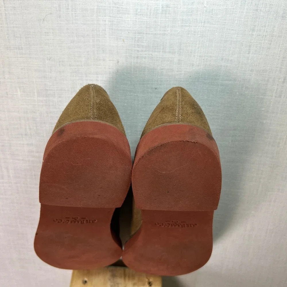 G.H. Bass Suede Leather Oxford  Men's 10 Brown Buc Suede Red Brick Sole CASUAL‎